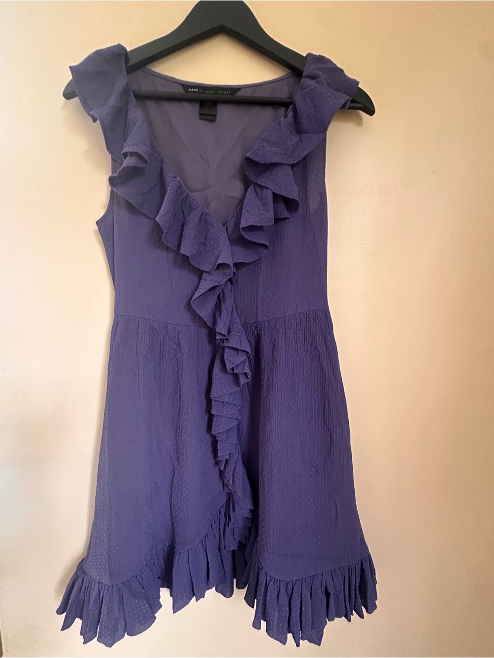Marc by Marc Jacobs Silk Ruffle-Trim Mini Dress